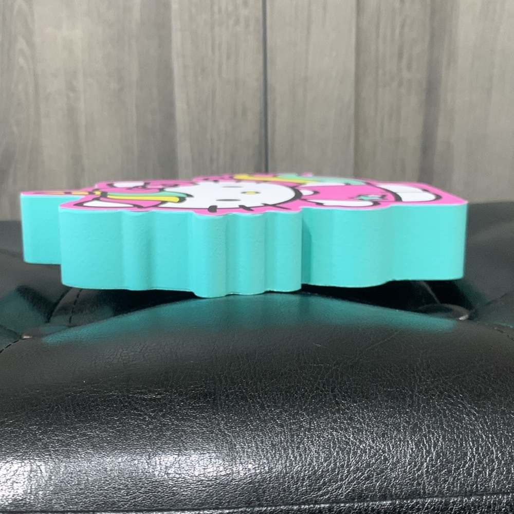 New Hello Kitty As A Pastel Unicorn Star Die Cut Wooden Wood Sign By Sanrio - Picture 4 of 6